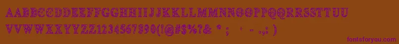 Cfdeco Font – Purple Fonts on Brown Background