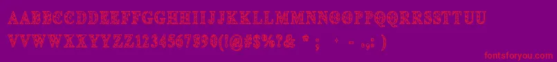 Cfdeco-Schriftart – Rote Schriften auf violettem Hintergrund