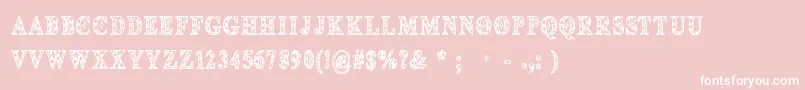 Cfdeco Font – White Fonts on Pink Background