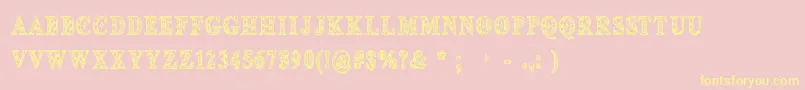 Cfdeco Font – Yellow Fonts on Pink Background