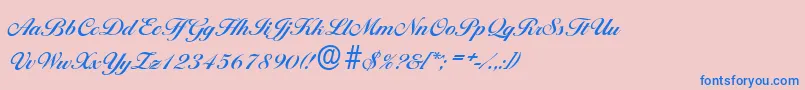 BallantinesserialBold Font – Blue Fonts on Pink Background