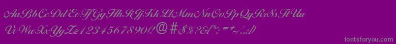 BallantinesserialBold Font – Gray Fonts on Purple Background