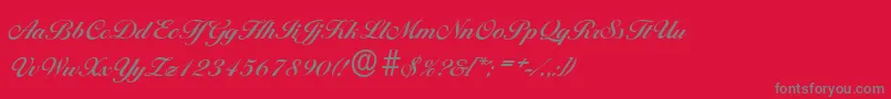 BallantinesserialBold-Schriftart – Graue Schriften auf rotem Hintergrund