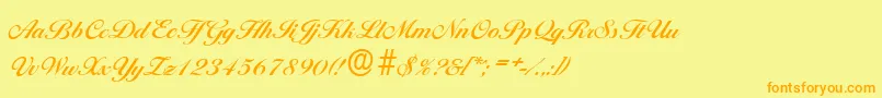 BallantinesserialBold Font – Orange Fonts on Yellow Background