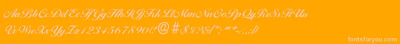 BallantinesserialBold-Schriftart – Rosa Schriften auf orangefarbenem Hintergrund