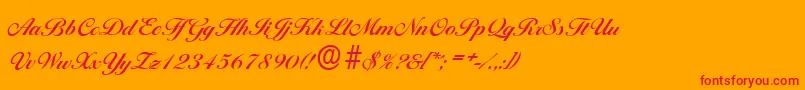 BallantinesserialBold Font – Red Fonts on Orange Background