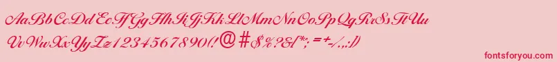 BallantinesserialBold Font – Red Fonts on Pink Background