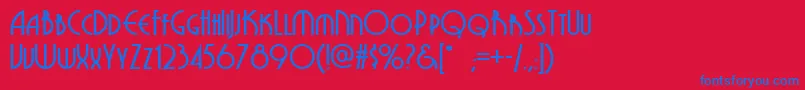 GrenadierNf-fontti – siniset fontit punaisella taustalla