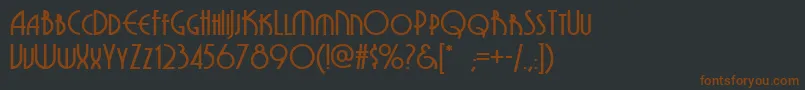 GrenadierNf-fontti – ruskeat fontit mustalla taustalla