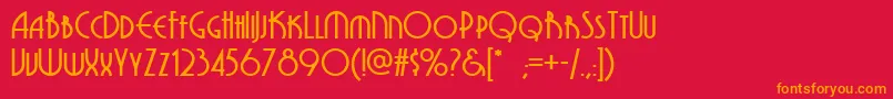 GrenadierNf Font – Orange Fonts on Red Background