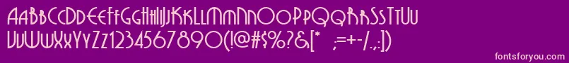 フォントGrenadierNf – 紫の背景にピンクのフォント