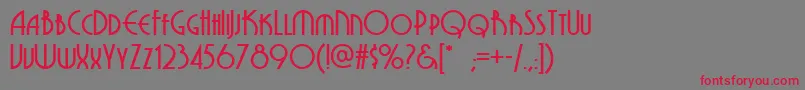 GrenadierNf Font – Red Fonts on Gray Background