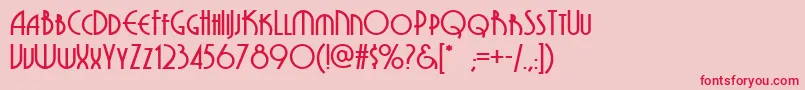 GrenadierNf Font – Red Fonts on Pink Background
