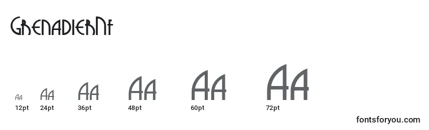 Размеры шрифта GrenadierNf