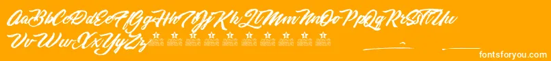 SketchingSummerPersonalUse Font – White Fonts on Orange Background