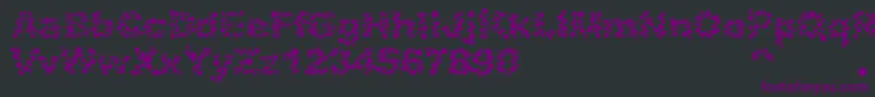 Czcionka Alpha05 – fioletowe czcionki na czarnym tle