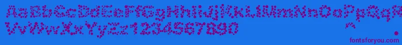 Alpha05 Font – Purple Fonts on Blue Background