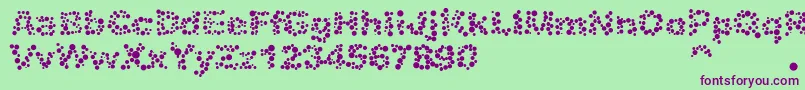 Alpha05 Font – Purple Fonts on Green Background