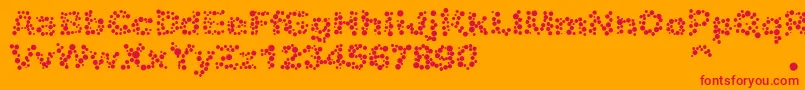 Alpha05 Font – Red Fonts on Orange Background