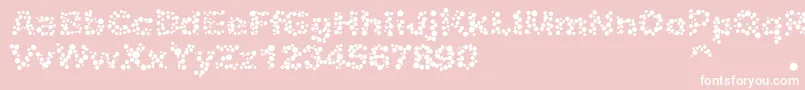 Alpha05 Font – White Fonts on Pink Background