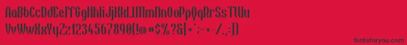 Tincush0987 Font – Black Fonts on Red Background