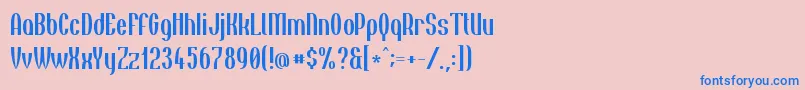 Tincush0987 Font – Blue Fonts on Pink Background