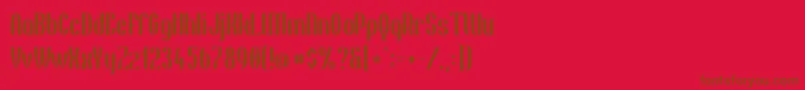 Tincush0987 Font – Brown Fonts on Red Background