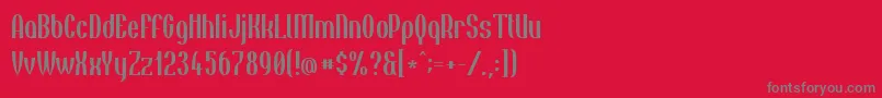 Tincush0987 Font – Gray Fonts on Red Background