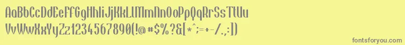 Шрифт Tincush0987 – серые шрифты на жёлтом фоне