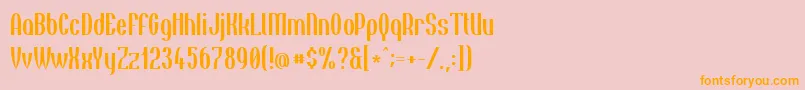 Tincush0987 Font – Orange Fonts on Pink Background