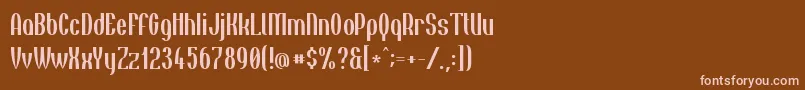 Tincush0987 Font – Pink Fonts on Brown Background