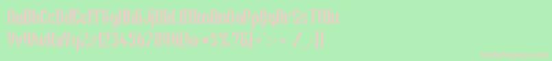 フォントTincush0987 – 緑の背景にピンクのフォント