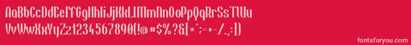 Tincush0987 Font – Pink Fonts on Red Background