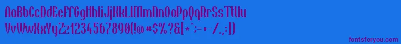 Tincush0987 Font – Purple Fonts on Blue Background