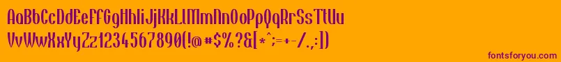 Tincush0987 Font – Purple Fonts on Orange Background
