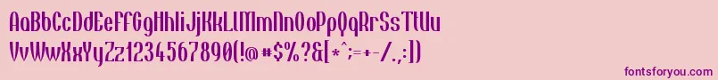 Tincush0987 Font – Purple Fonts on Pink Background