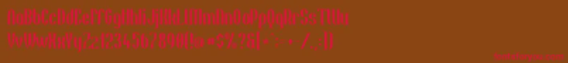 Tincush0987 Font – Red Fonts on Brown Background