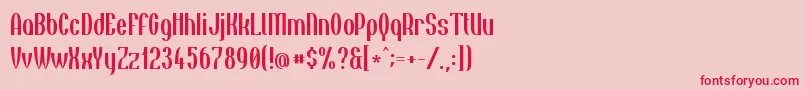 Tincush0987 Font – Red Fonts on Pink Background