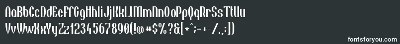 Tincush0987 Font – White Fonts on Black Background