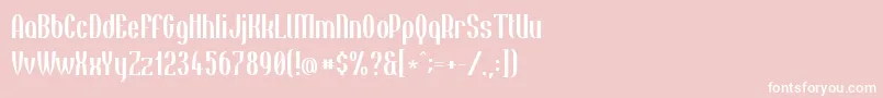 フォントTincush0987 – ピンクの背景に白い文字