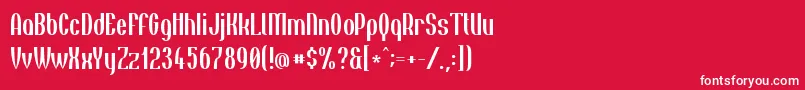 Tincush0987 Font – White Fonts on Red Background
