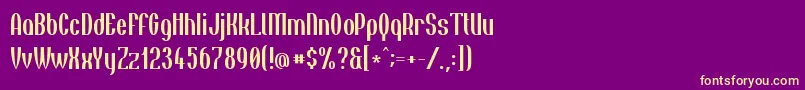 Tincush0987 Font – Yellow Fonts on Purple Background