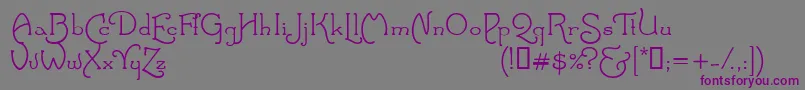 Шрифт SantasSleigh – фиолетовые шрифты на сером фоне