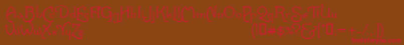 SantasSleigh Font – Red Fonts on Brown Background
