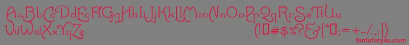 SantasSleigh-Schriftart – Rote Schriften auf grauem Hintergrund