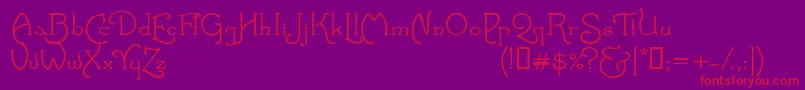 SantasSleigh Font – Red Fonts on Purple Background