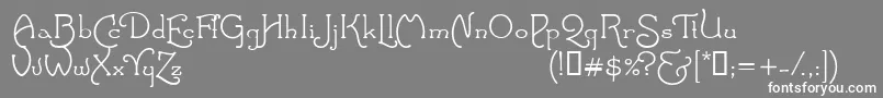 フォントSantasSleigh – 灰色の背景に白い文字
