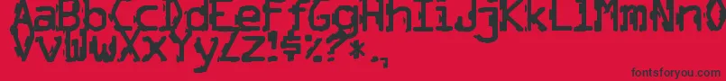 フォントThrillBc – 赤い背景に黒い文字
