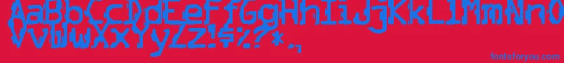 ThrillBc Font – Blue Fonts on Red Background