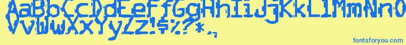 ThrillBc Font – Blue Fonts on Yellow Background